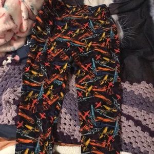 Black and colorful leggings